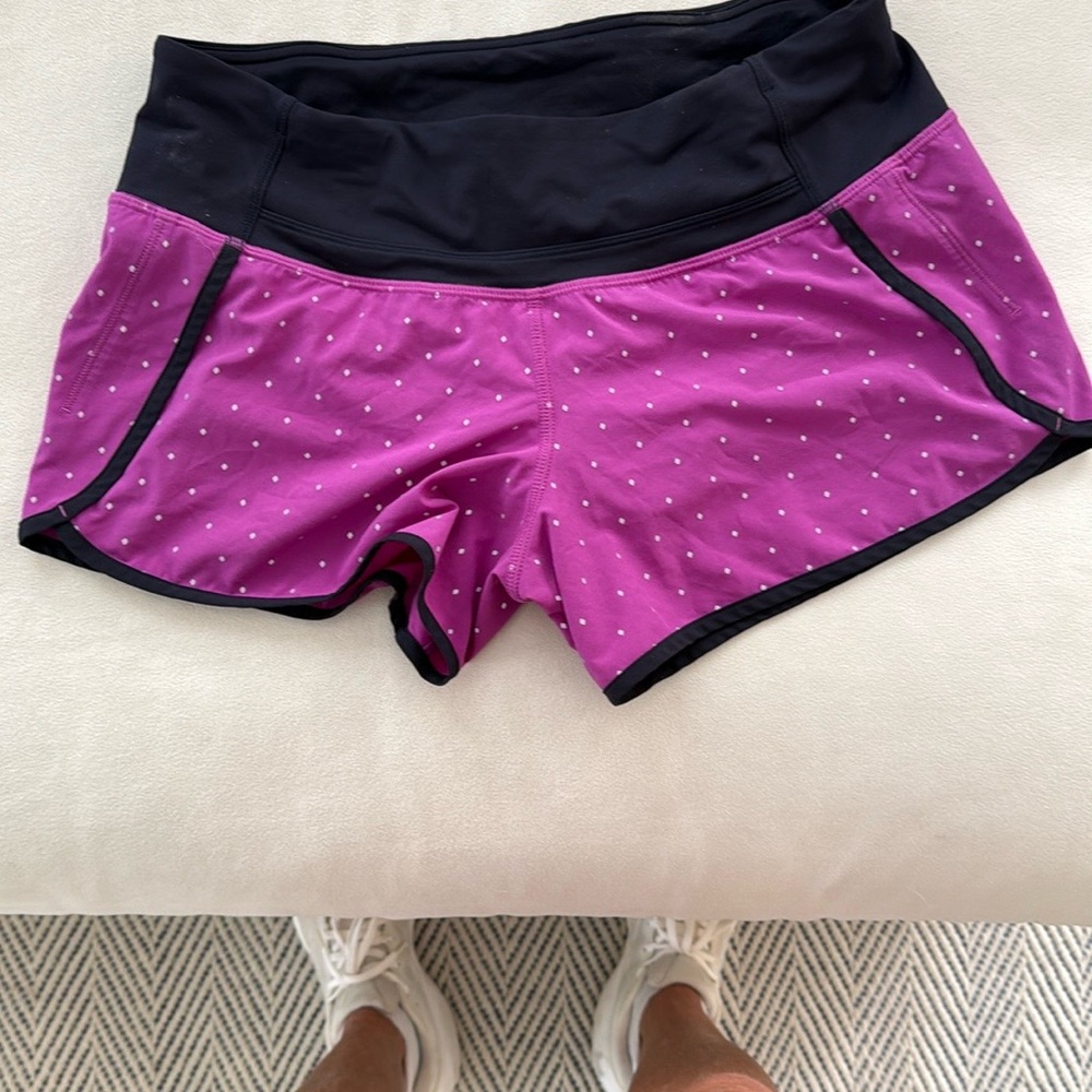 lululemon athletica Purple and Black Athletic Shorts